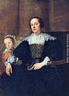 Sir Antony Van Dyck Famous Paintings - The Wife and Daughter of Colyn de Nole